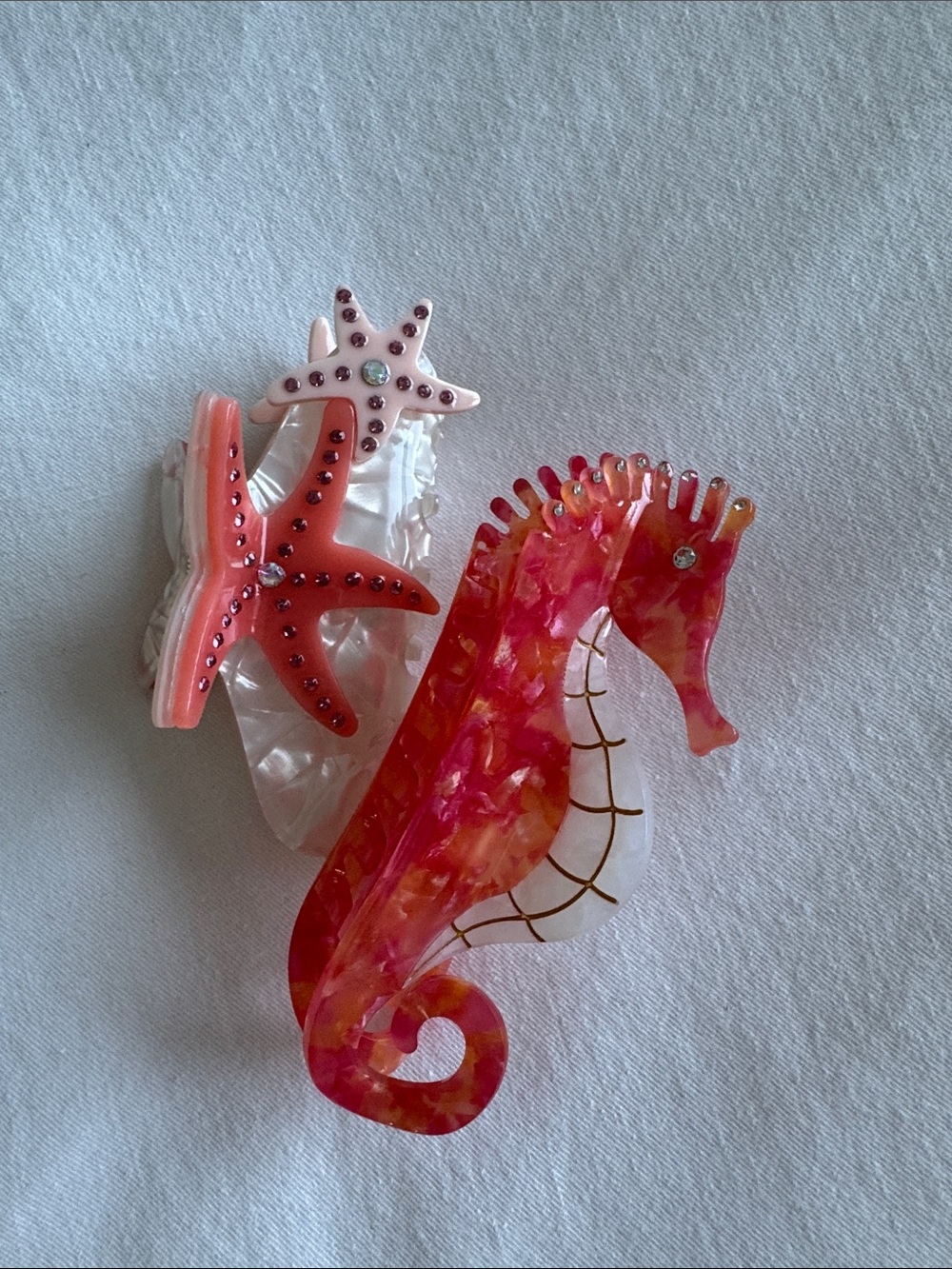 Seahorse & Starfish Hair Clips